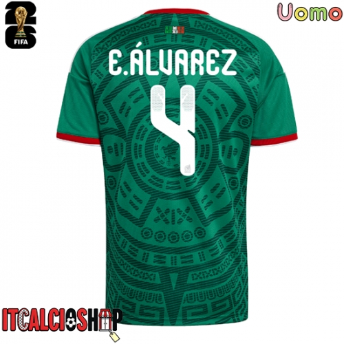 Messico Edson Alvarez #4 Prima Maglia Mondiali 2026 Manica Corta